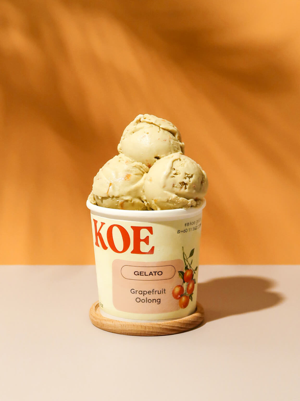 Grapefruit Oolong Gelato