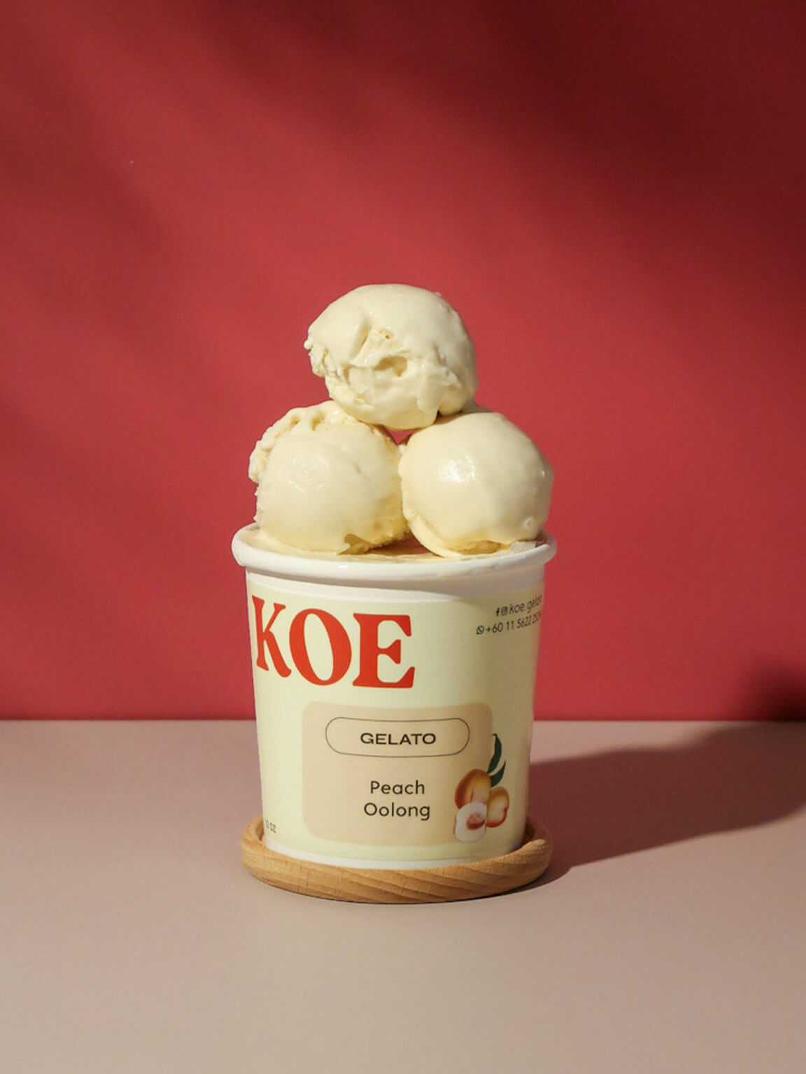 Peach Oolong Gelato